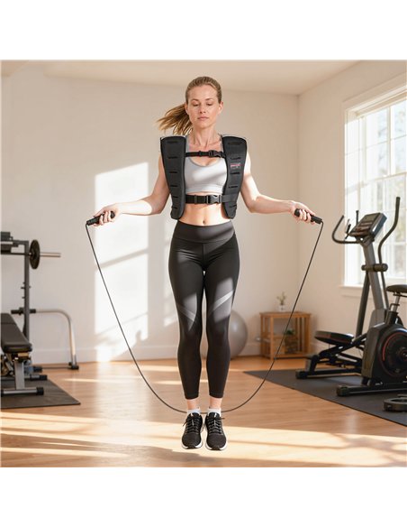 SPORTNOW Weighted Vest, 8 kg Weight Vest with Adjustable Straps, Reflective Strips, Black - pic 174092 | FastDaddyshop
