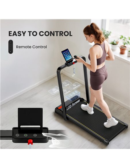 SPORTNOW Folding Walking Treadmill, Under Desk Walking Pad with Incline, Black - pic 174108 | FastDaddyshop