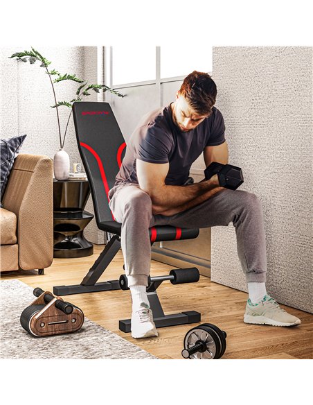 SPORTNOW Foldable Weight Bench, Adjustable Incline Flat Bench Press with 6-Level Backrest, 4-Level Seat, Leg Extension for Home  - pic 174112 | FastDaddyshop