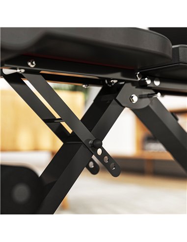 SPORTNOW Foldable Weight Bench, Adjustable Incline Flat Bench Press with 6-Level Backrest, 4-Level Seat, Leg Extension for Home 