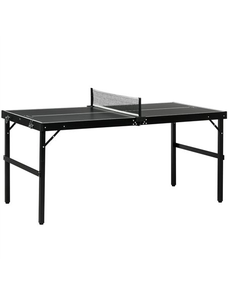SPORTNOW 5ft Mini Table Tennis Table, Folding Ping Pong Table with Net and Aluminium Frame, Portable Ping Pong Game Set for Indo - pic 174129 | FastDaddyshop
