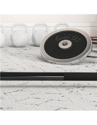 SPORTNOW 210cm Barbell Set, Barbell Bar for 5cm Weight Plates for Loading 200kg Weight Plates, for Home Gym Weight Training