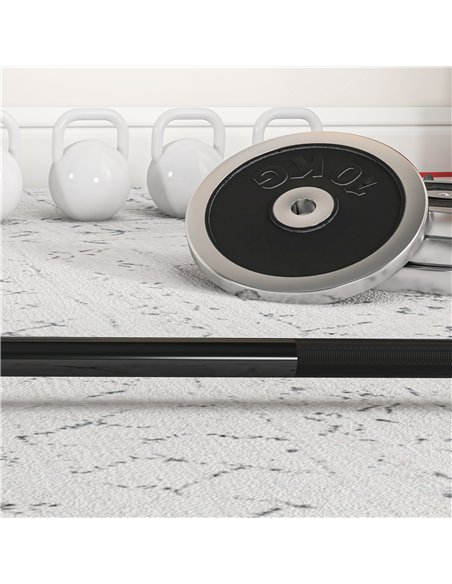 SPORTNOW 210cm Barbell Set, Barbell Bar for 5cm Weight Plates for Loading 200kg Weight Plates, for Home Gym Weight Training - pic 174155 | FastDaddyshop
