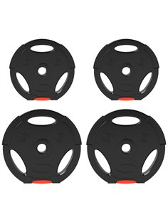 SPORTNOW Weight Plates Set, with Two 10kg and Two 5kg weights, Black