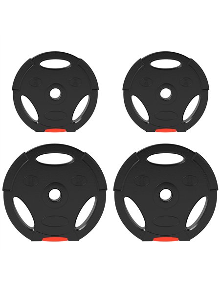 SPORTNOW Weight Plates Set, with Two 10kg and Two 5kg weights, Black - pic 174156 | FastDaddyshop