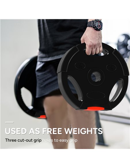 SPORTNOW Weight Plates Set, with Two 10kg and Two 5kg weights, Black - pic 174159 | FastDaddyshop