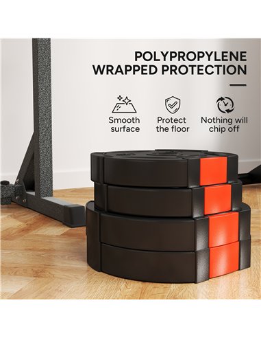 SPORTNOW Weight Plates Set, with Two 10kg and Two 5kg weights, Black