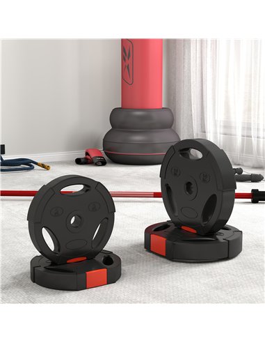 SPORTNOW Weight Plates Set, with Two 10kg and Two 5kg weights, Black