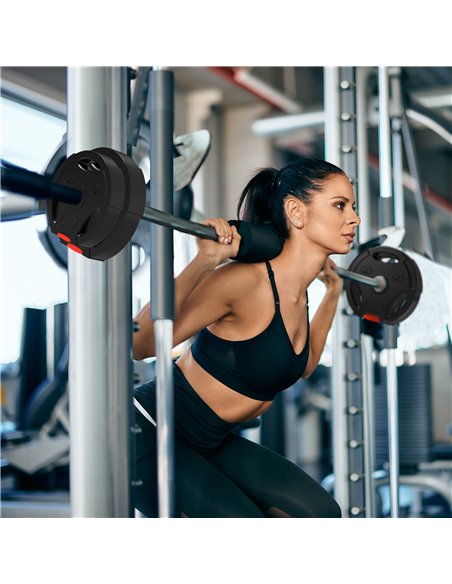 SPORTNOW Weight Plates Set, with Two 5kg and Two 2.5kg weights, Black - pic 174166 | FastDaddyshop