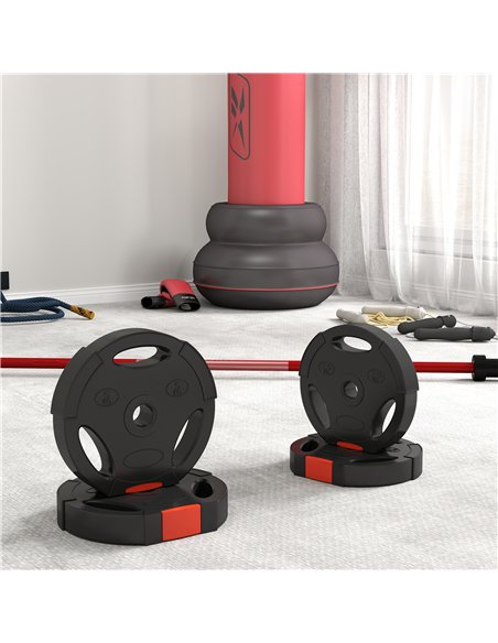 SPORTNOW Weight Plates Set, with Two 5kg and Two 2.5kg weights, Black - pic 174171 | FastDaddyshop
