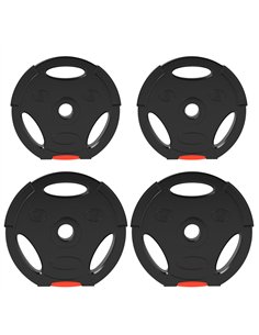 SPORTNOW Weight Plates Set, with Two 7.5kg and Two 5kg weights, Black