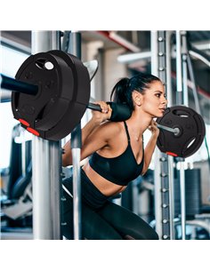 SPORTNOW Weight Plates Set, with Two 7.5kg and Two 5kg weights, Black 2