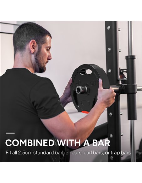 SPORTNOW Weight Plates Set, with Two 7.5kg and Two 5kg weights, Black - pic 174178 | FastDaddyshop