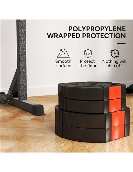 SPORTNOW Weight Plates Set, with Two 7.5kg and Two 5kg weights, Black - pic 174179 | FastDaddyshop