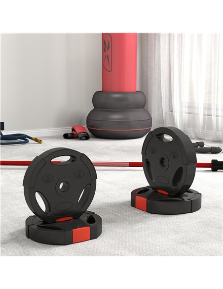 SPORTNOW Weight Plates Set, with Two 7.5kg and Two 5kg weights, Black - pic 174180 | FastDaddyshop
