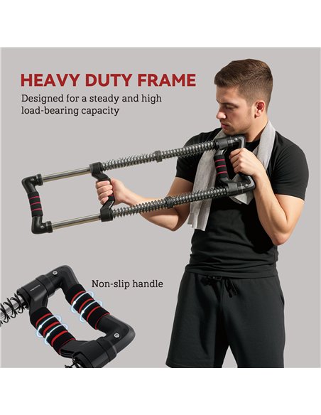 SPORTNOW Chest Expander, with 10-50kg Adjustable Resistance, for Home Gym, Office, Travel Workout - pic 174188 | FastDaddyshop