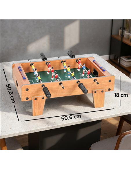 SPORTNOW 20 in Table-top Football Table with Stainless Steel Rods, Compact Foosball Table for Kids and Adults, All-Inclusive Foo - pic 174194 | FastDaddyshop