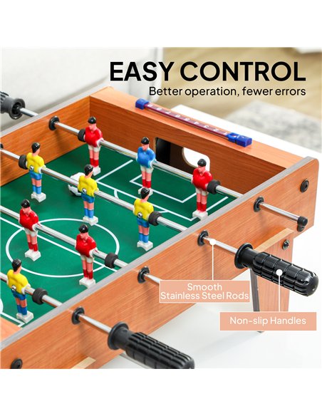 SPORTNOW 20 in Table-top Football Table with Stainless Steel Rods, Compact Foosball Table for Kids and Adults, All-Inclusive Foo - pic 174197 | FastDaddyshop