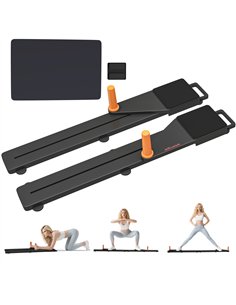 SPORTNOW Push Up Board Set of 2, Portable Press Up Board with Dual Glide Rails, Knee Pad, Pushup Stand Pilates Reformer Machine 