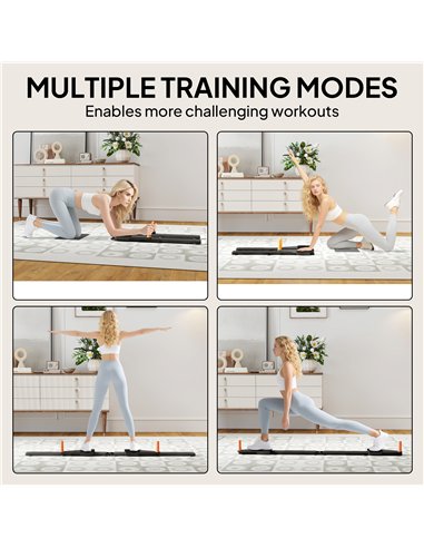 SPORTNOW Push Up Board Set of 2, Portable Press Up Board with Dual Glide Rails, Knee Pad, Pushup Stand Pilates Reformer Machine 