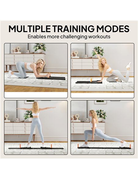 SPORTNOW Push Up Board Set of 2, Portable Press Up Board with Dual Glide Rails, Knee Pad, Pushup Stand Pilates Reformer Machine  - pic 174204 | FastDaddyshop