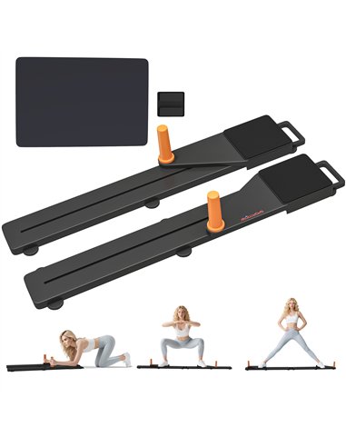 SPORTNOW Push Up Board Set of 2, Portable Press Up Board with Dual Glide Rails, Knee Pad, Pushup Stand Pilates Reformer Machine 