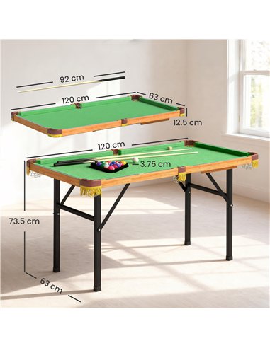 SPORTNOW 4FT Mini Folding Pool Billiards Table