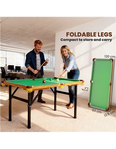 SPORTNOW 4FT Mini Folding Pool Billiards Table
