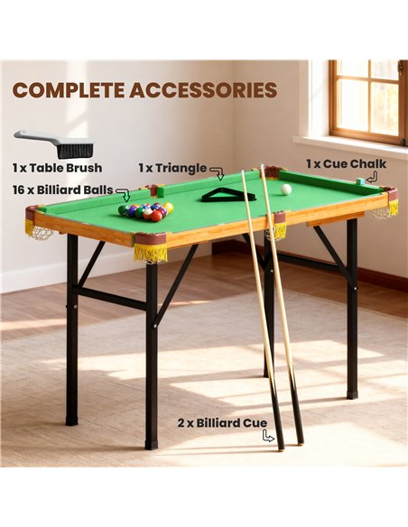 SPORTNOW 4FT Mini Folding Pool Billiards Table - pic 174214 | FastDaddyshop