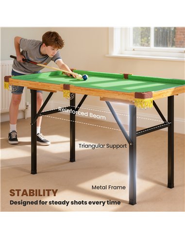 SPORTNOW 4FT Mini Folding Pool Billiards Table