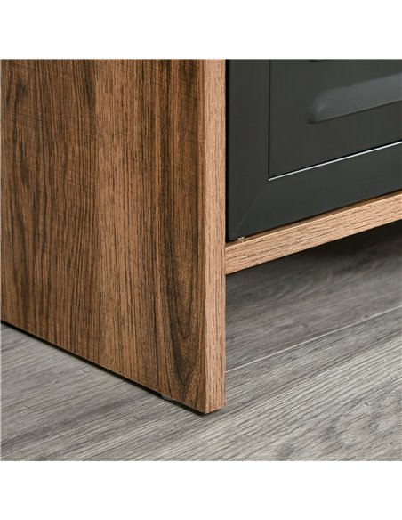 Homcom 1090mm TV Stand with 2 Drawers and 2 Storage Compartment, Brown - Black - pic 17422 | FastDaddyshop