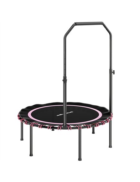 SPORTNOW 40" Foldable Fitness Trampoline Rebounder with Handle, Pink - pic 174228 | FastDaddyshop