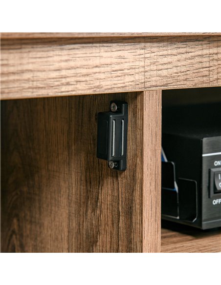 Homcom 1090mm TV Stand with 2 Drawers and 2 Storage Compartment, Brown - Black - pic 17423 | FastDaddyshop