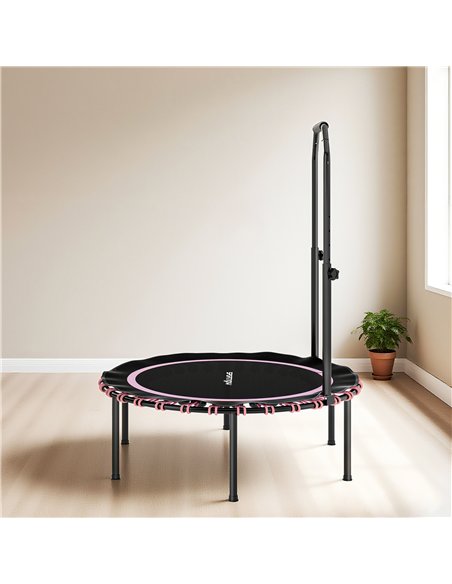 SPORTNOW 40" Foldable Fitness Trampoline Rebounder with Handle, Pink - pic 174236 | FastDaddyshop