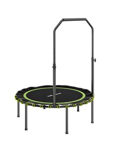 SPORTNOW 40" Foldable Fitness Trampoline Rebounder with Handle, Green