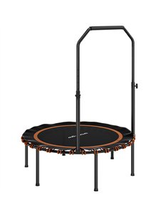SPORTNOW 40" Foldable Fitness Trampoline Rebounder with Handle, Orange