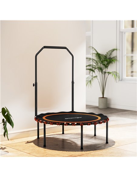 SPORTNOW 40" Foldable Fitness Trampoline Rebounder with Handle, Orange - pic 174253 | FastDaddyshop