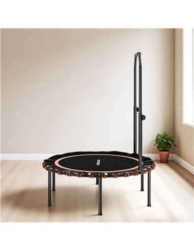 SPORTNOW 40" Foldable Fitness Trampoline Rebounder with Handle, Orange