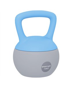 SPORTNOW 10KG Soft Kettlebell, Kettlebell with Non-Slip Handle for Home Gym, Weight Lifting, Strength Training, Light Blue/Grey