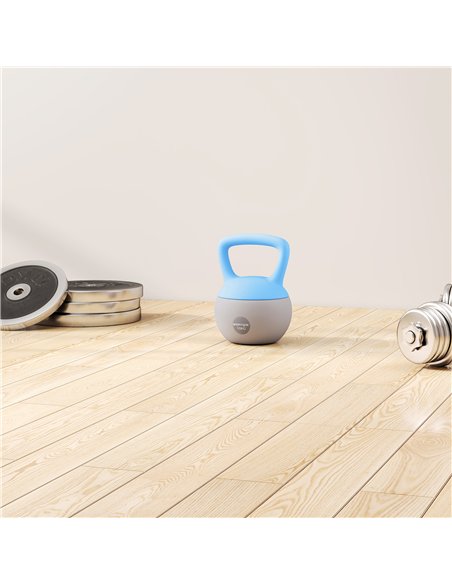 SPORTNOW 10KG Soft Kettlebell, Kettlebell with Non-Slip Handle for Home Gym, Weight Lifting, Strength Training, Light Blue/Grey - pic 174270 | FastDaddyshop