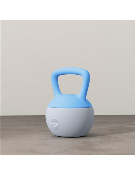 SPORTNOW 10KG Soft Kettlebell, Kettlebell with Non-Slip Handle for Home Gym, Weight Lifting, Strength Training, Light Blue/Grey - pic 174272 | FastDaddyshop