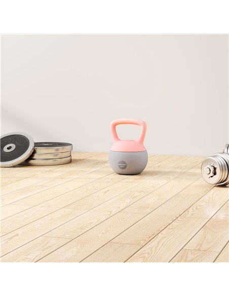 SPORTNOW 10KG Soft Kettlebell, Kettlebell with Non-Slip Handle for Home Gym, Weight Lifting, Strength Training, Pink/Grey - pic 174279 | FastDaddyshop