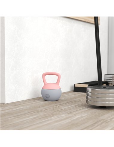 SPORTNOW 10KG Soft Kettlebell, Kettlebell with Non-Slip Handle for Home Gym, Weight Lifting, Strength Training, Pink/Grey