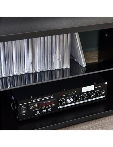Homcom 1600mm TV Stand Cabinet with LED RGB Lights and Remote Control, Black - pic 17429 | FastDaddyshop