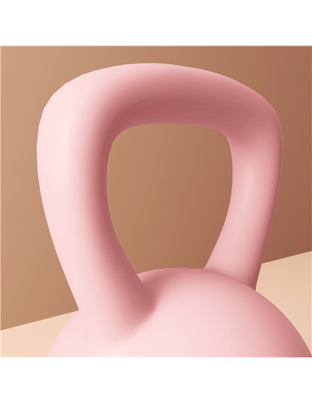 SPORTNOW 8KG Soft Kettlebell, Kettlebell with Non-Slip Handle for Home Gym, Weight Lifting, Strength Training, Pink/Grey - pic 174290 | FastDaddyshop