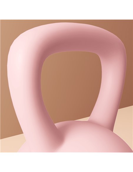 SPORTNOW 6KG Soft Kettlebell, Kettlebell with Non-Slip Handle for Home Gym, Weight Lifting, Strength Training, Pink/Grey - pic 174299 | FastDaddyshop