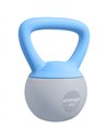 SPORTNOW 4KG Soft Kettlebell, Kettlebell with Non-Slip Handle for Home Gym, Weight Lifting, Strength Training, Light Blue/Grey