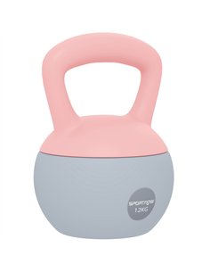 SPORTNOW 12KG Soft Kettlebell, Kettlebell with Non-Slip Handle for Home Gym, Weight Lifting, Strength Training, Pink/Grey