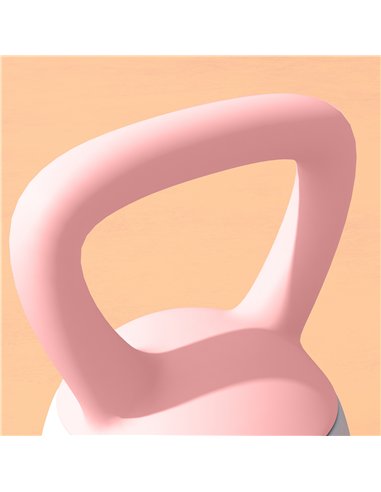SPORTNOW 4KG Soft Kettlebell, Kettlebell with Non-Slip Handle for Home Gym, Weight Lifting, Strength Training, Pink/Grey