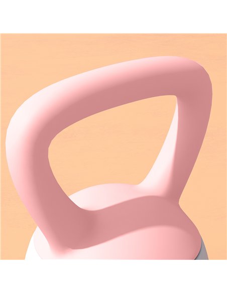 SPORTNOW 4KG Soft Kettlebell, Kettlebell with Non-Slip Handle for Home Gym, Weight Lifting, Strength Training, Pink/Grey - pic 174326 | FastDaddyshop